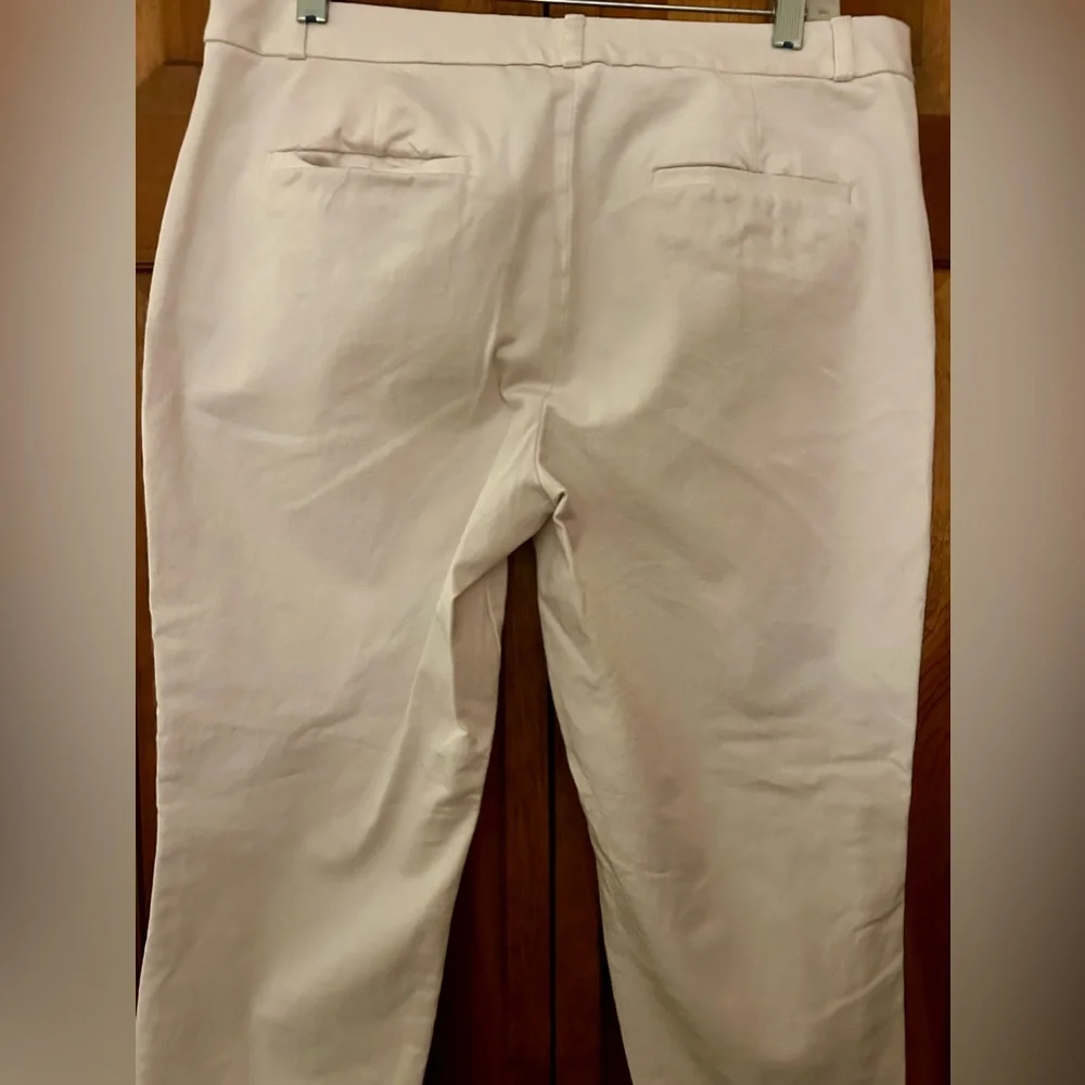 Banana Republic Women’s Sz 10 Cream Colored Sloan Crop Pants Great Closet Staple